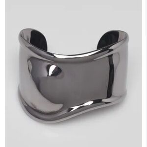 Tiffany Elsa Peretti Charcoal Bone Cuff Bracelet